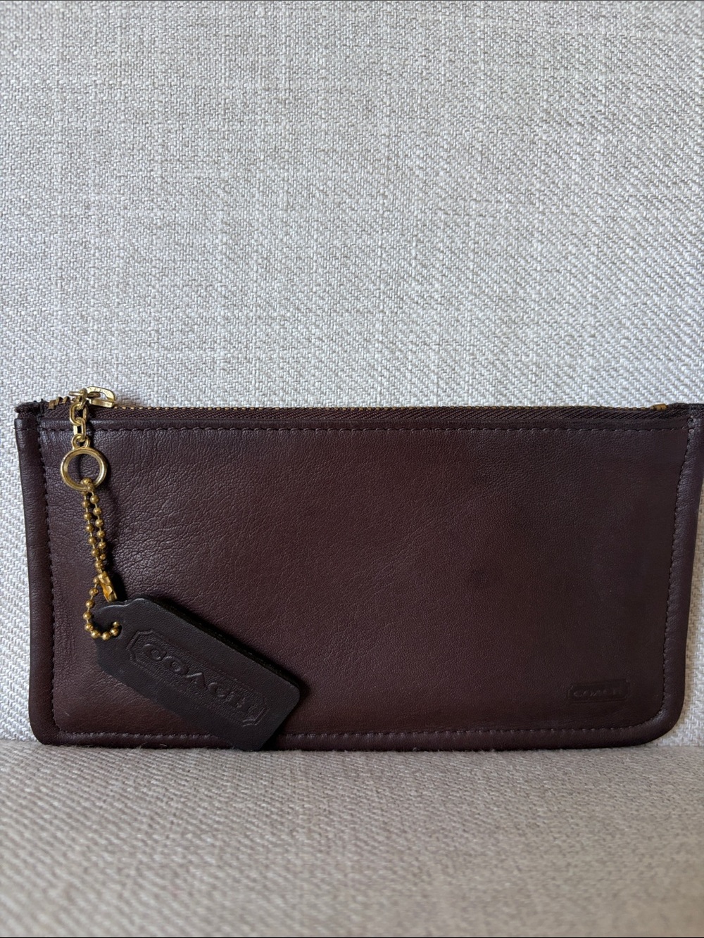 Coach Vintage Dark Brown Leather "Skinny Case" (Style 7170) - Picture 10 of 10